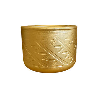 Theebby Beton Eskitme 2 Seramik Saksı Gold - 3
