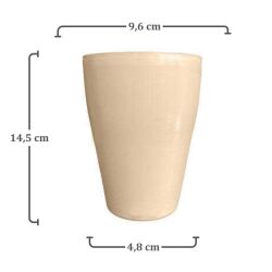 Theebby Glass Seramik Saksı Krem - 3
